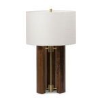 Front view of Wayne Table Lamp showing full lamp including black power cord extending right
