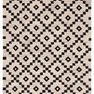 Flat Weave Durable Wool Ivory/Black Area Rug image 3