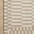 Corner close-up of Bradley Ivory / Beige Rug showing clean edge and defined striped pattern