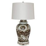 Product Image 2 for Brown Silla Flower Porcelain Temple Jar Lamp from Legend of Asia