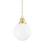 Product Image 1 for Beverly Small Gold Frosted Glass Sphere Pendant Light from Mitzi