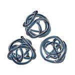 Product Image 1 for Navy Blue Glass Knots   Set Of 3 from Elk Home