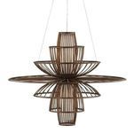 Product Image 2 for Benjiro Dark Brown Wrought Iron Chandelier from Currey & Company