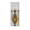 Lyndall Wall Sconce front view with visible filament bulb inside clear cylindrical glass shade