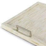 Product Image 3 for Nevis Square White Bone & Nickel Tray from Regina Andrew Design