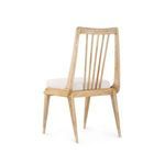 Rear angled view showing the tapered backrest slats and frame of the Fiona Chair