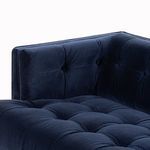 Solid navy velvet fabric showing fine velvety texture and deep blue shade