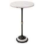 Product Image 1 for Sentry Iron & White Marble Side Table from Uttermost