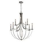 Product Image 1 for Dione 6+3 Light Chandelier In Polished Nickel from Elk Lighting