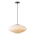 Lys Pendant Light illuminated showing inner texture and warm glow through translucent white diffuser