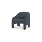 Tuva Accent Chair three-quarter view showing curved armrests and deep seat