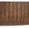 Oval Gears Cocktail Table in medium natural mango wood with ribbed gear motif and 58-inch width