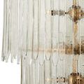 Zoomed detail showing smooth and wavy variations on clear glass bars with light reflecting on surface