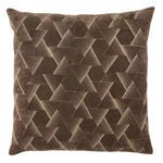 Product Image 4 for Jacques Geometric Dark Taupe/ Silver Throw Pillow 22 inch from Jaipur 