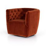 Hanover Round Swivel Accent Chair - Sapphire Rust image 1