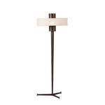 Side angle of Fordham Floor Lamp focusing on seamless shade and iron frame junction