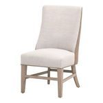 Duet Head Chair angled view showing curved back and side panels in tan upholstery