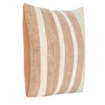 Angled view highlighting striped front with knit detail and solid colored sides