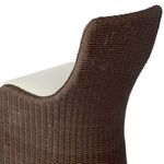 Back angle highlighting the chair’s tapered shape and woven pattern wrapping around