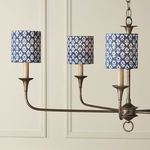 Product Image 4 for Block-Print Navy Drum Chandelier Shade from Currey & Company