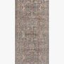 Rosemarie runner rug with elongated antique medallion design and soft pastel floral accents