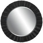 Product Image 1 for Caribou Dark Espresso Scalloped Round Mirror from Uttermost