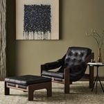 Product Image 14 for Halston Heirloom Black Top Grain Leather Chair with Ottoman from Four Hands