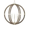 Product Image 9 for Bastian Orb Chateau Grey Wrought Iron & Wood Chandelier from Currey & Company
