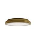 Alt angle side view of gold ribbed frame and illuminated alabaster diffuser
