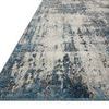Low angle showing tufted texture and edge binding of Austen Ocean Rug