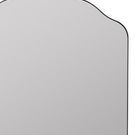 Close-up of top frame corner showing clean lines and refined polished silver metal construction