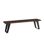Product Image 2 for Bruges 67 Inch Acacia Wood Dining Bench In Dark Brown Finish from World Interiors
