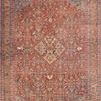 Loren Red Multi Rug with vintage-inspired intricate floral patterns in red, blue, beige, and brown tones