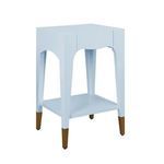 Product Image 2 for Patti Tapered Leg One Drawer Side Table With Antique Brass Foot Caps from Worlds Away
