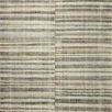Humphrey Natural / Moss Rug with horizontal striped plaid pattern in neutral tones of cream, gray, green, and brown