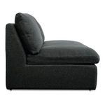 Side profile of Miles outdoor sofa highlighting seat and back cushion thickness