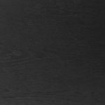 Close-up of black oak wood grain texture on the console's top surface