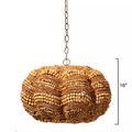 Product Image 6 for Clamshell Wood Beaded 3-Light Small Chandelier from Jamie Young