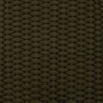 Close-up of tightly woven green rope in basket weave pattern