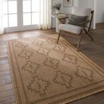 Product Image 14 for Adrar Indoor / Outdoor Tribal Brown / Black Rug 18" x 18" from Jaipur 