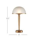Gatsby Table Lamp dimensions showing 14.5 inches tall and 8 inches wide