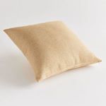 Gage pillow angled to show subtle texture and a hidden zipper along one edge