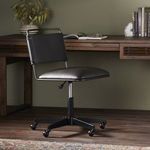 Product Image 21 for Wharton Upholstered Matte Black Iron Desk Chair from Four Hands