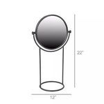 Product Image 2 for Archer Round Swiveling Mirror   Black from Homart