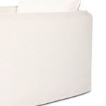 Detail of right bottom corner and fabric texture of Andre Outdoor Swivel Chair slipcover