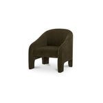 Tuva Accent Chair angled view showing smooth velvet upholstery and curved armrests
