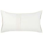 Back side of sham showing smooth fabric with central seam and subtle piping along edges