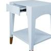 Product Image 3 for Patti Tapered Leg One Drawer Side Table With Antique Brass Foot Caps from Worlds Away