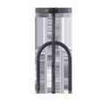 Back view of Grove Drinks Table highlighting arch shape of aluminum legs
