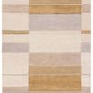 Berkay Handmade Geometric Gray Rug with layered rectangles in gray, taupe, beige, and gold hues, plush textured cut and lo...